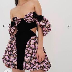NWT For Love & Lemons Kate Mini Dress in XS